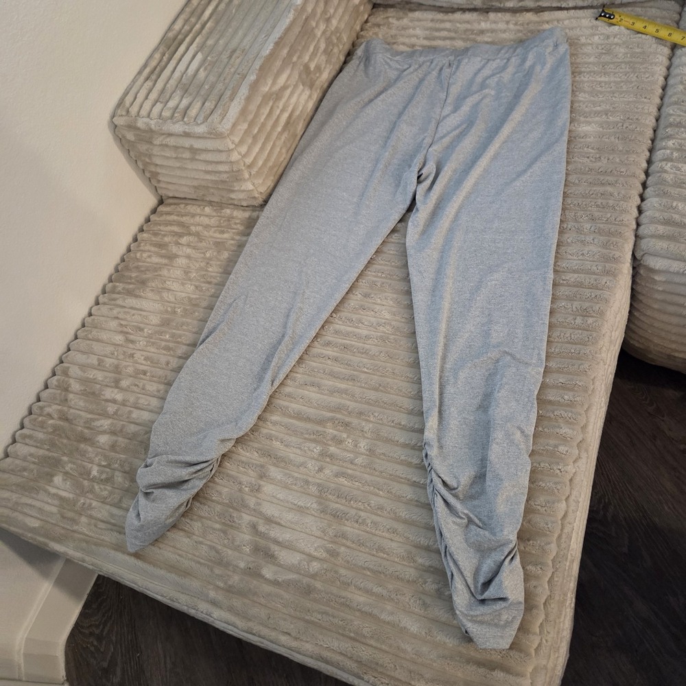 SHEIN Curve Gray Sweatpants Womens Size 3XL Ruched Leg Lounge Pants Joggers - Picture 2 of 9